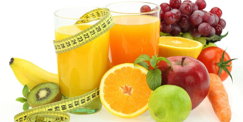 Obst, Gemüse und Obstsäfte